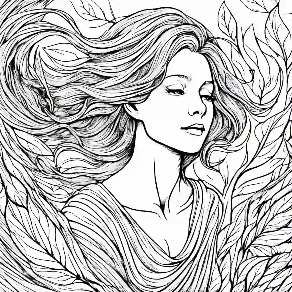 Wind in Autumn coloring pages